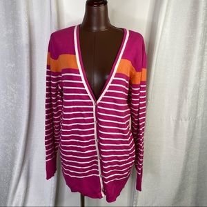 D&Co striped boyfriend cardigan